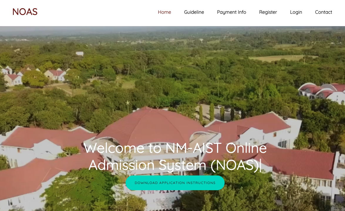 NM-AIST Online Admission System